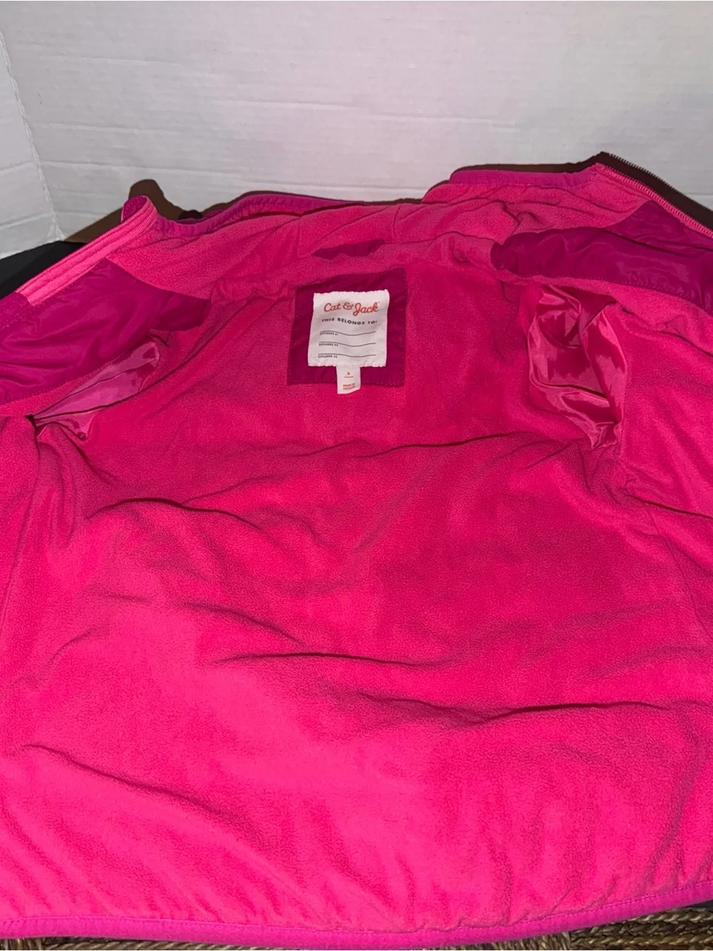 Cat & Jack Quilted Hooded Puffer Jacket - Hot Pink